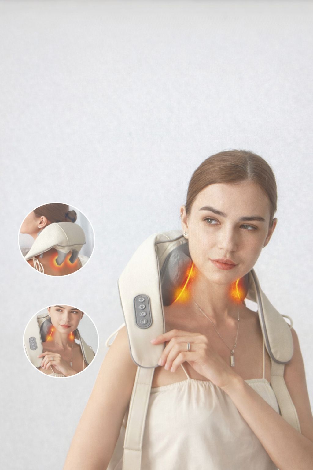 NeckRelief 5D™ - Masajeador Cervical de Amasado Profundo y Calor Térmico