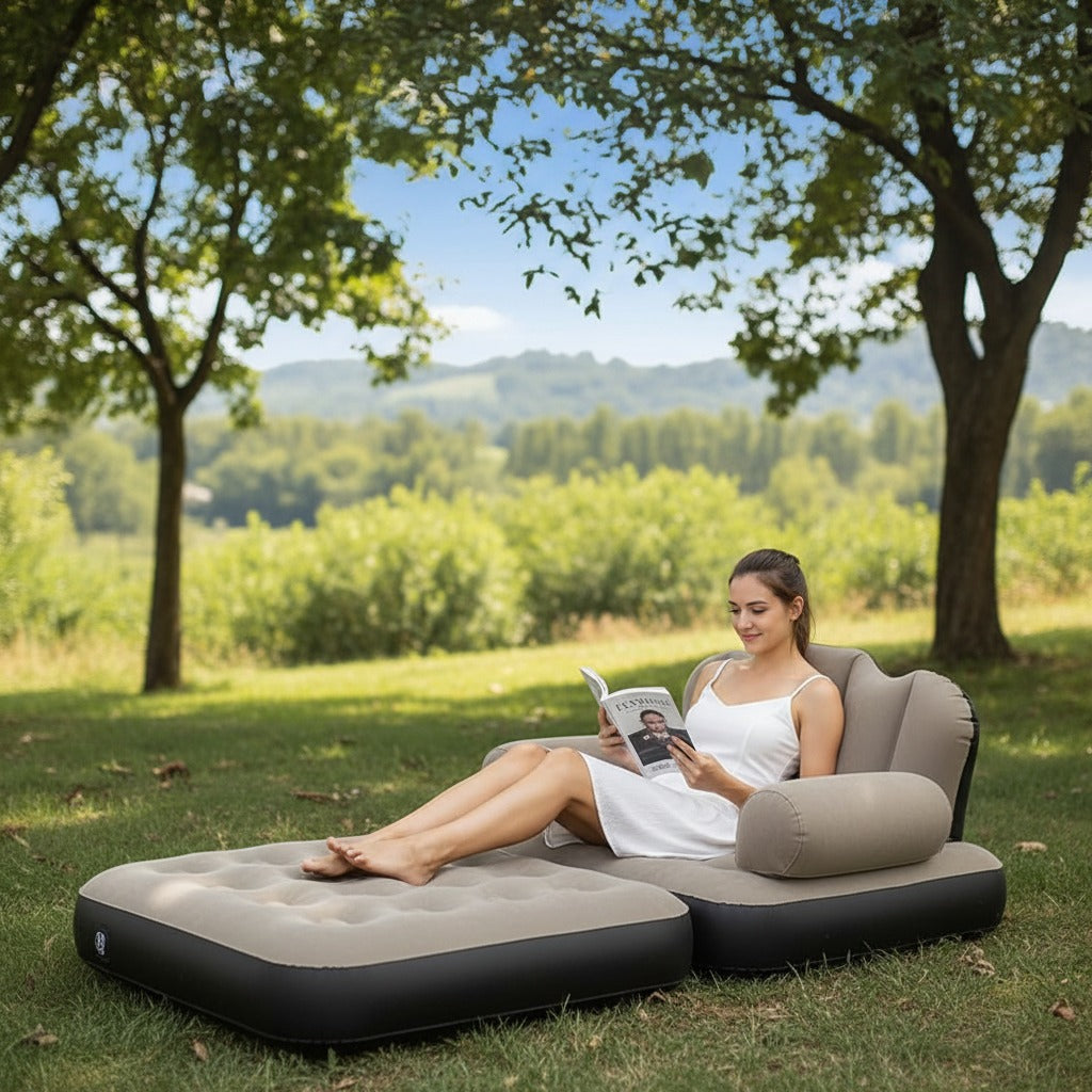 CloudBed™ - Sofá Cama Hinchable 2 en 1 con Respaldo Ergonómico