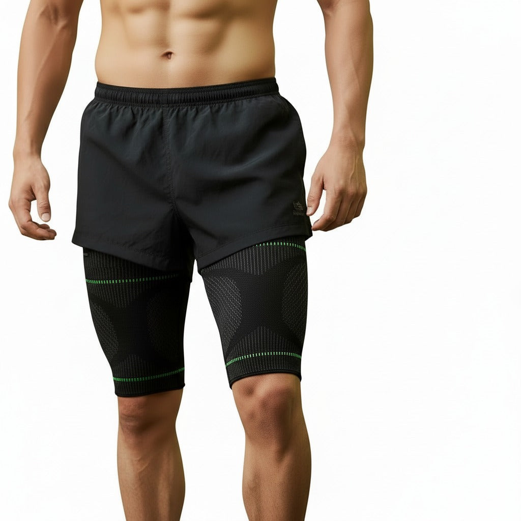 FlexGuard™ Pro - Vendaje de Compresión Ajustable para Muslo y Soporte Muscular