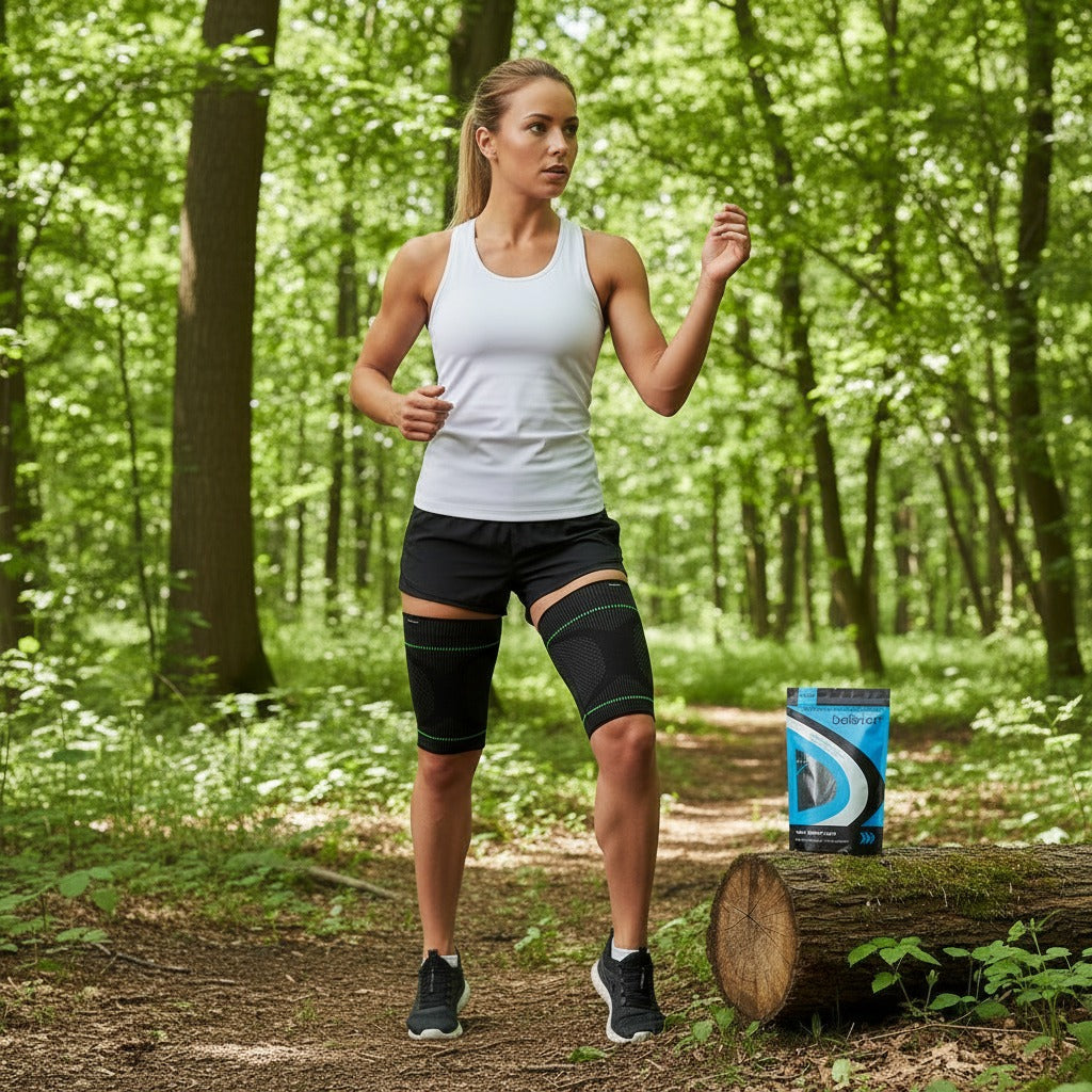 FlexGuard™ Pro - Vendaje de Compresión Ajustable para Muslo y Soporte Muscular