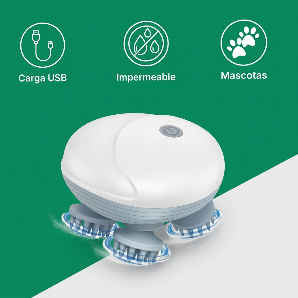 ScalpRelief™ Pro - Masajeador Impermeable 360° para Cuero Cabelludo y Cuerpo