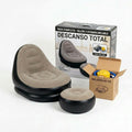 CloudLounge™ - Sofá Cama Inflable 2 en 1 con Reposapiés + Inflador