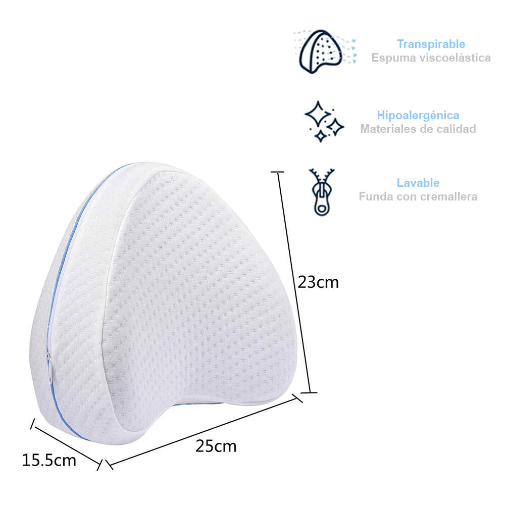 SleepAlign™ Duo - Almohadas Ortopédicas para Piernas y Alineación Lumbar(Pack de 2 almohadas)