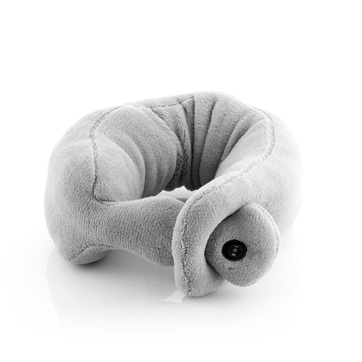 CloudRest™ Travel - Cojín Cervical Masajeador de Fibra Polar con Vibración Relajante