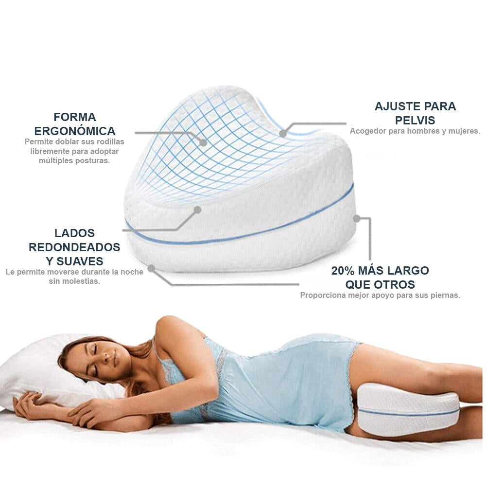 SleepAlign™ Duo - Almohadas Ortopédicas para Piernas y Alineación Lumbar(Pack de 2 almohadas)