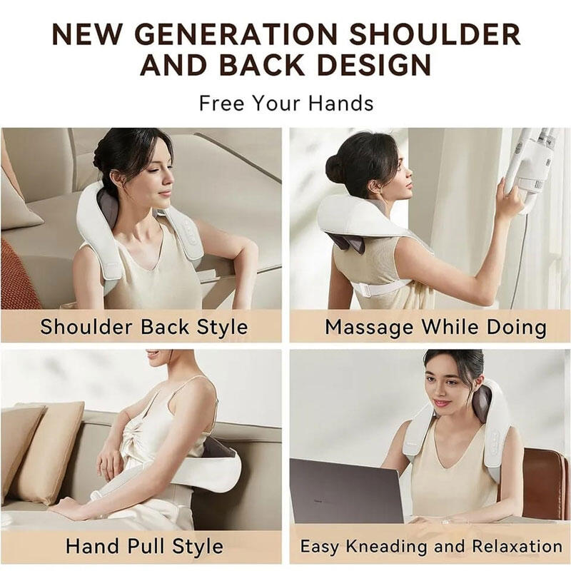 NeckRelief 5D™ - Masajeador Cervical de Amasado Profundo y Calor Térmico