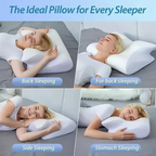 SleepRestore™ Ergonomic - Almohada Cervical Ortopédica de Espuma Viscoelástica