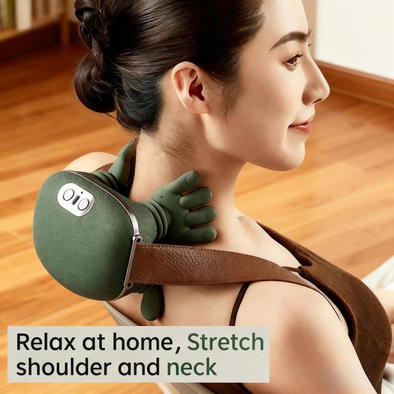 HandFeel™ Pro - Masajeador Cervical Biónico con Calor y Simulación de Manos