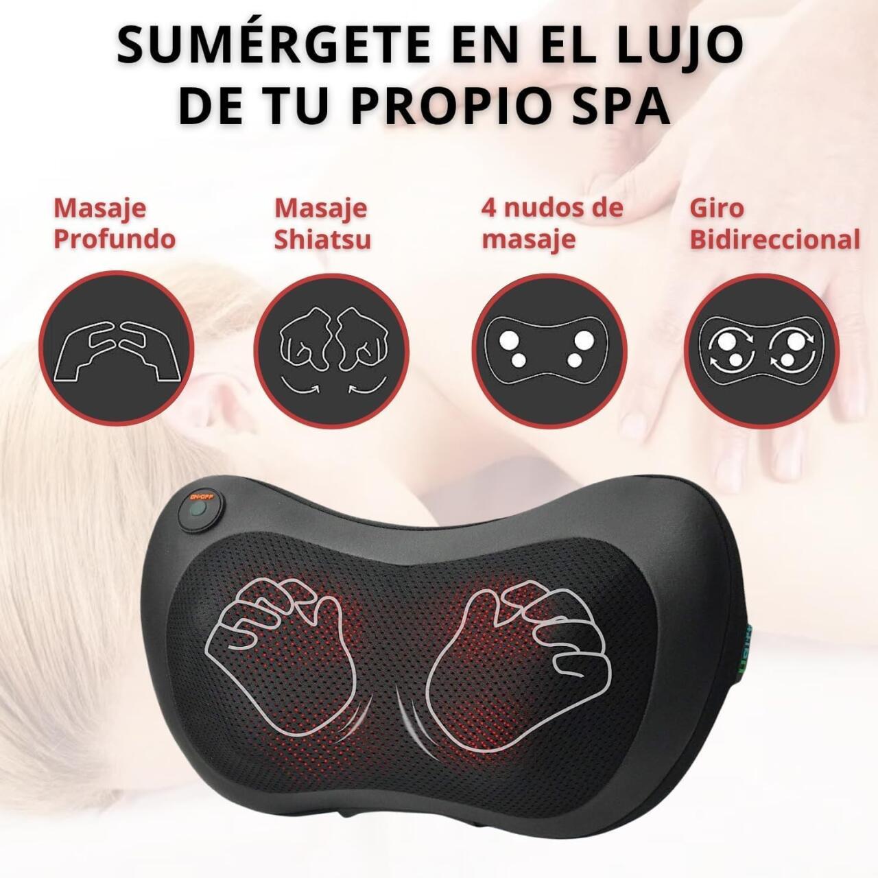 CerviRelief™ Pro - Masajeador Shiatsu con Calor Infrarrojo