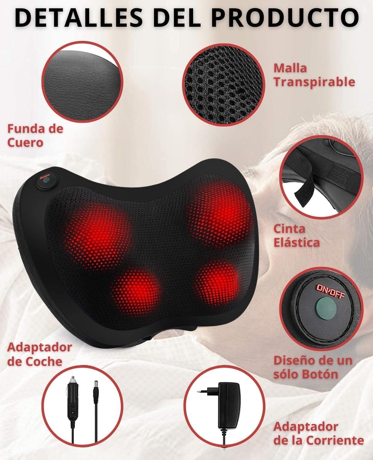 CerviRelief™ Pro - Masajeador Shiatsu con Calor Infrarrojo